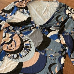 Emilio Pucci Silky Top Blouse Designer XL